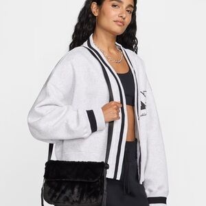 Nike Black Faux Fur Crossbody Bag